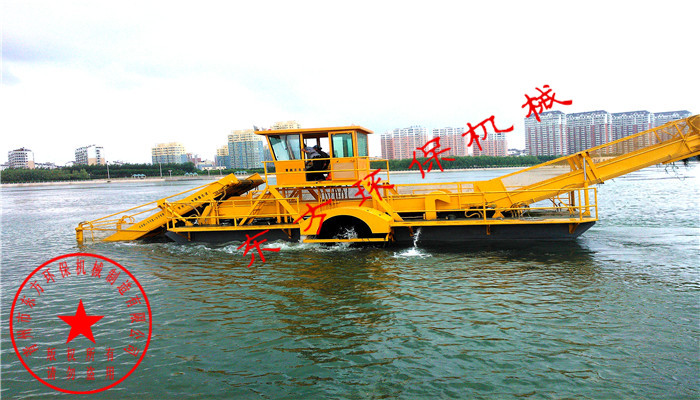 浙江绍兴水利局设计订做的DFSHS-110 型水花生收割船【工作视频】